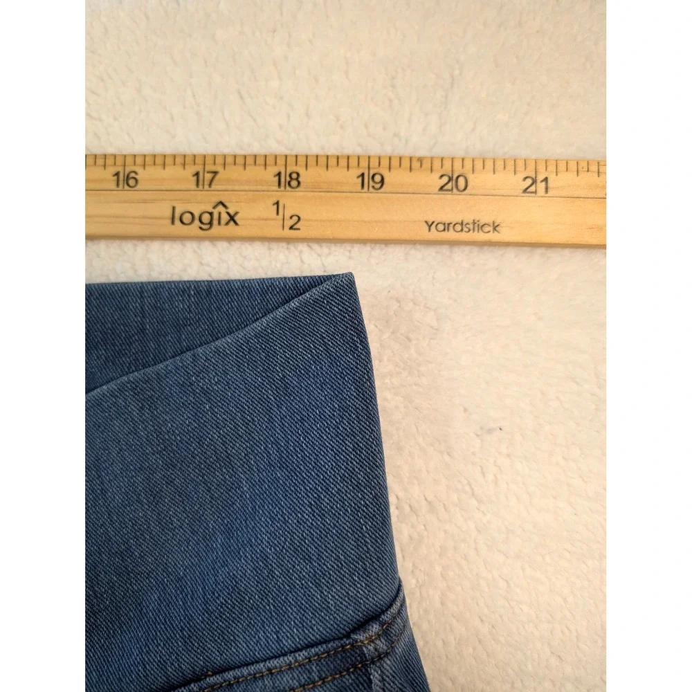 Halara Flex Denim High Waisted Crossover Flare Pants Blue Women 3X Regular NEW